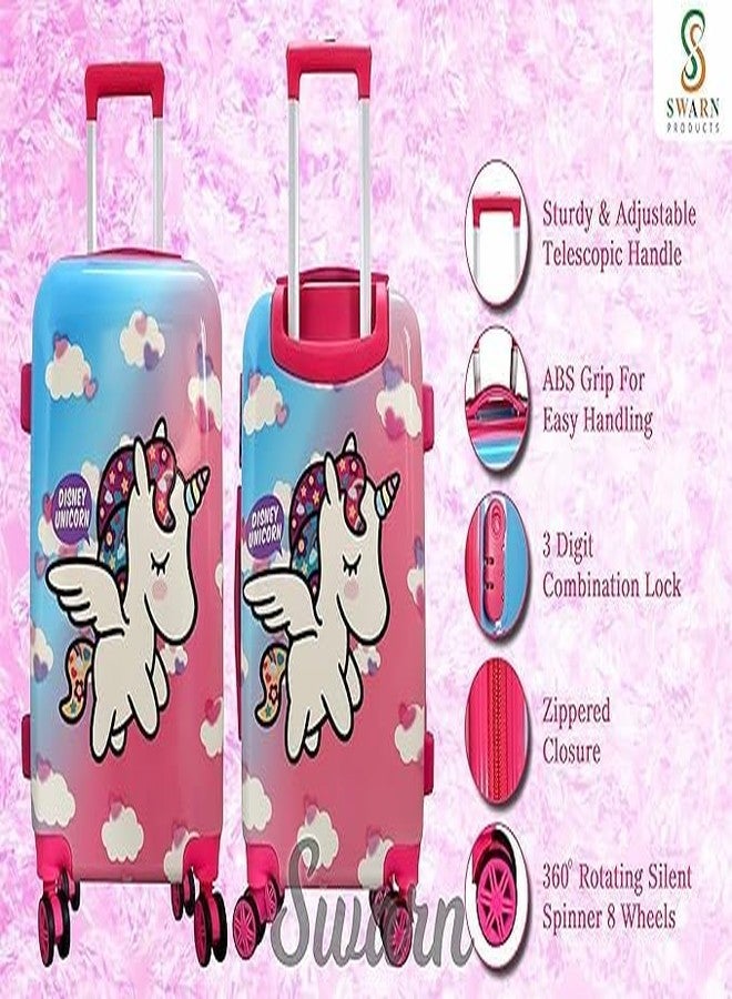 Swarn Products حقيبة سفر للأطفال من سوارن برودكتس، مصنوعة من البولي كربونات، بنقشة زي موحد، مقاس 20 بوصة و13 بوصة؛ حقيبة بعجلات (20+13) - Image 5